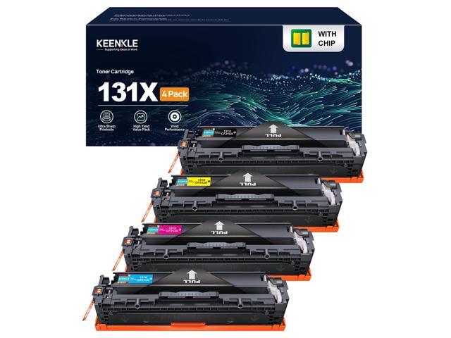 Compatible Laserjet Toner Catridge Replacement for HP 131X (Black, Cyan, Magenta and Yellow, 4-Pack)