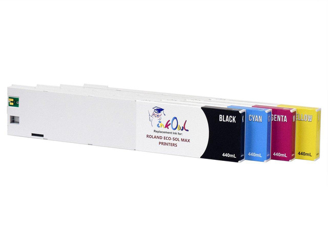 Compatible Ink Cartridge Replacement for Roland ECO-SOL MAX Printers ESL3 (440mL, 4-Pack) for SP-300, SP-540, VP-300, VP-540, VS-300, VS-420,...