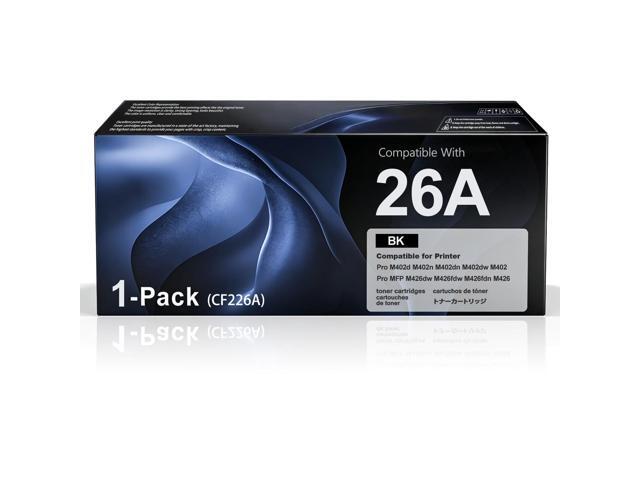 CF226A 26A Black Toner Cartridge 1-Pack Replacement for HP 26A CF226A 26X CF226X Work for Laser Pro M402n M426fdw M402dn M402dw M402m M402 Pro MFP...