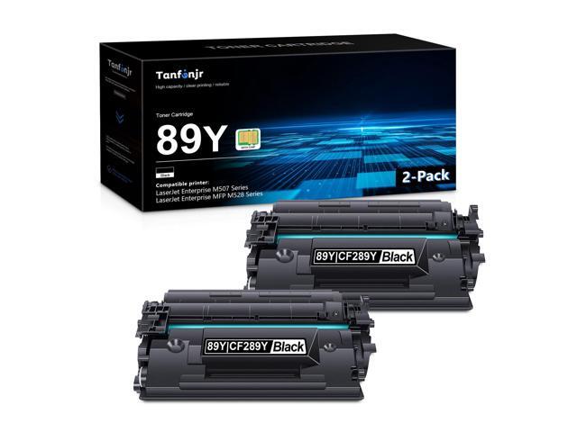 89Y Toner Cartridge with Chip 2PK Compatible Replacement for HP 89Y Extra-High-Yield Black Toner Cartridge, CF289Y 89X 89A to use with Laser.