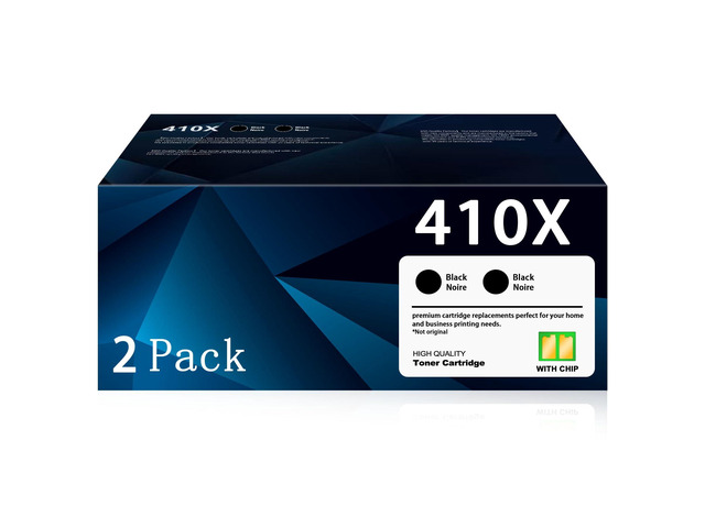 410X Black Toner Cartridges (2-Pack) Replacement for HP 410X High-Yield Toner Works with Color LaserJ Pro M452 Series Color LaserJ Pro MFP M377...