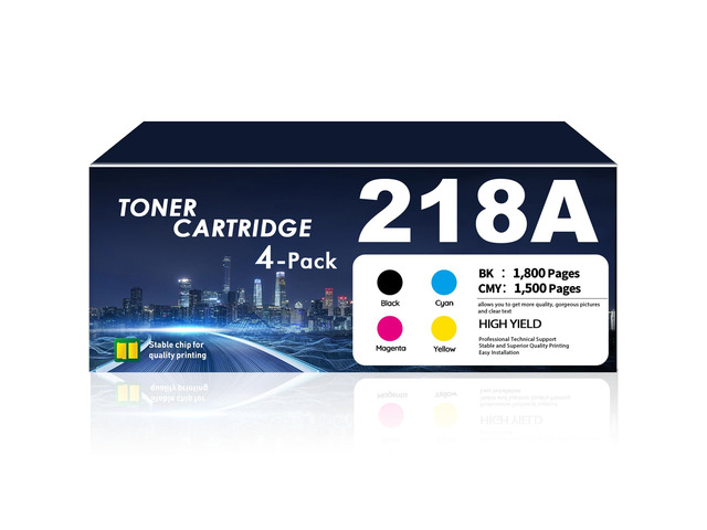 218A Toner Cartridges 4 Pack MFP 3301sdw 3201dw 3301fdw Toner Compatible for HP 218A 218X Works for Color Laser jet Pro MFP 3301sdw 3201dw 3301fdw...