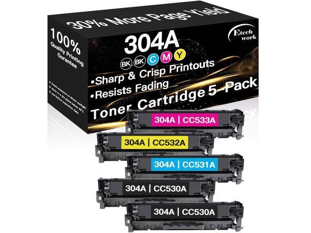 Remanufactured Toner Cartridges Replacement for HP 304A CC530A CC531A CC532A CC533A Toners use with HP Color Laserjet CP2025 CP2025n CP2025x...