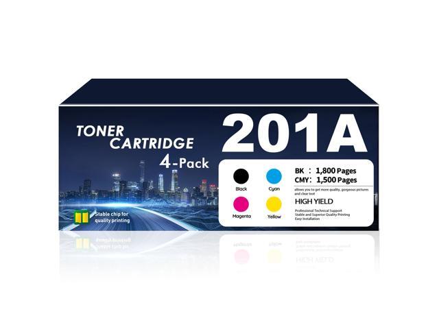 201A 4-Pack Black/Cyan/Magenta/Yellow Toner Cartridges M277dw Compatible for HP 201A 201X Works with Color LaserJet Pro M277dw M277n M252dw M252n...