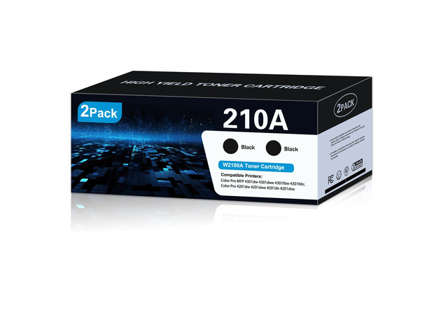 210A 210X Black High-Yield Toner Cartridges Replacement for HP 210A W2100A Toner Cartridges Work with Color Laser pro MFP 4301fdw 4301dn 4301dw,...