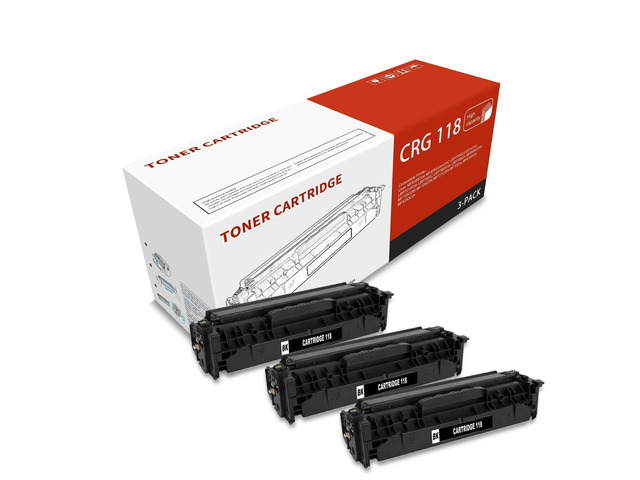 3-Pack Black CRG 118 High Yield Toner Cartridge Compatible for Canon CRG 118 Color imageCLASS MF8380Cdw MF8350Cdn/Cn/C LBP7200C/Cd/Cn/Cdn...