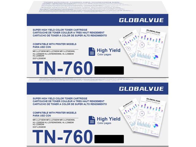 TN760 High Yield Black Toner Cartridge Replacement for Brother TN-760 MFC-L2750DW HL-L2350DW L2370DW L2390DW L2395DW DCP-L2550DW Printer TN 760 2...