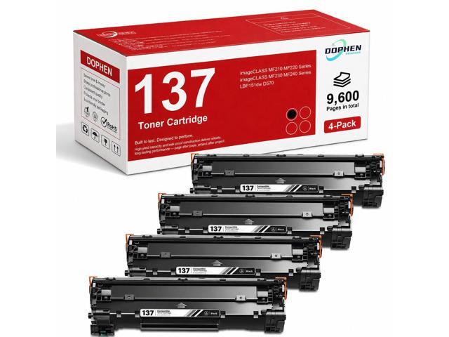 137 Black Toner Cartridge 4-Pack Replacement for Canon CRG-137, Compatible with Canon imageCLASS MF232w, MF242dw, MF212w, MF216n, MF217w, MF244dw,.