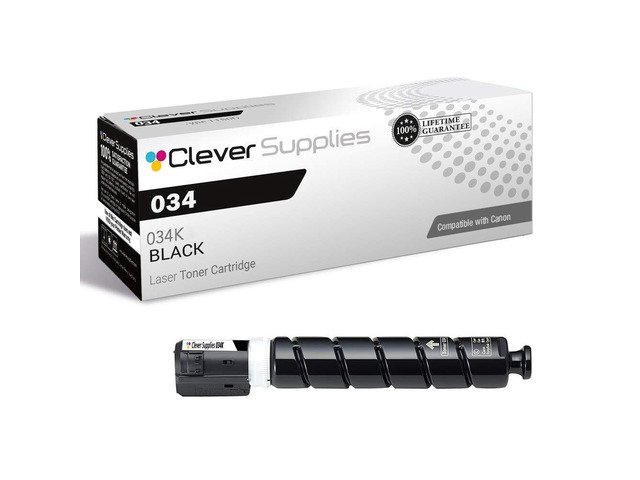 CS Compatible Toner Cartridge Replacement with Canon 034 034K Black ImageClass MF810Cdn MF820Cdn Toner Cartridge Black