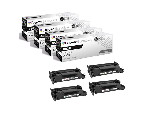 CS Compatible Toner Cartridge Replacement for Canon 052H 2200C001 Black ImageClass LBP214dw LBP215dw MF424dw MF426dw MF429dw Toner Cartridge 4 Pack
