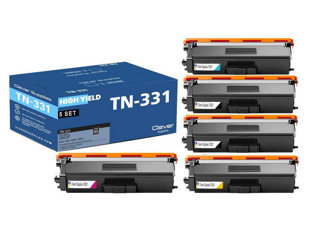 CS Replacement Compatible with Brother TN331 Toner Cartridges TN-331 TN331BK TN331C TN331Y TN331M to use with HL-L8900CDW HL-L8360CDWT HL-L9310CDW...