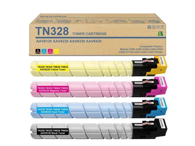 High Capacity Compatible with Konica Minolta TN-328 TN328 Toner TN328K TN328C TN328M TN328Y Compatible with Bizhub C250i C251i C360i C361i C450i...