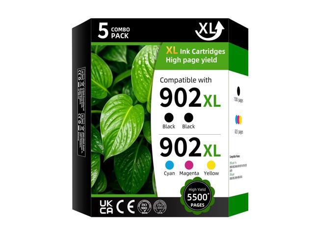 902XL High Yield Ink Cartridge Replacement for HP902XL HP902 902 XL Combo Pack Compatible with HP OfficeJet Pro 6960 6962 6968 6970 6974 6975...