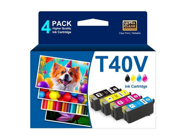 Remanufactured T40V Ink Cartridge 4-Pack High Yield Compatible with SureColor T2170 T3170 T3170M T5170 T5170M Series Printers T40V120 T40V220...