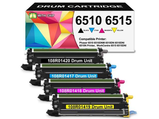 Phaser 6510 Workcentre 6515 Drum Cartridge Replacement for 108R01417 108R01418 108R01419 108R01420 Imaging Unit Compatible for Xerox Phaser 6510...