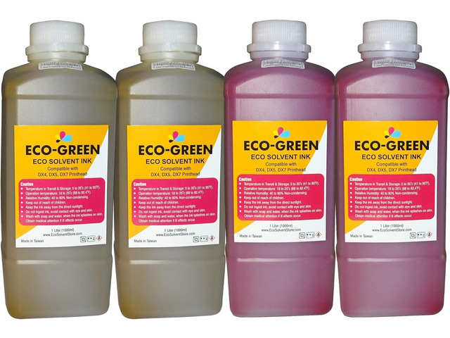 Eco Solvent Ink for Wide Format Commercial Sign Printers, DX4 DX5 DX7 DX9 DX10 DX 11 XP600 TX800 I3200 Printhead, Mimaki, Roland, Mutoh, Will NOT...