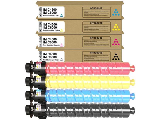 High Yield IMC4500 IMC6000 Toner Cartridge 842279 842280 842281 842282 Replacement for Ricoh IM C4500 IM C5500 IM C6000 Printer(4-Pack)