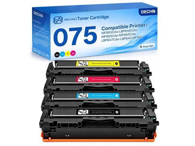 075 lbp646cdw Toner Cartridge Set Compatible with Canon 075 Toner Works for Canon Color imageCLASS MF665Cdw LBP646Cdw MF663Cdw MF662Cdw LBP647Cdw.