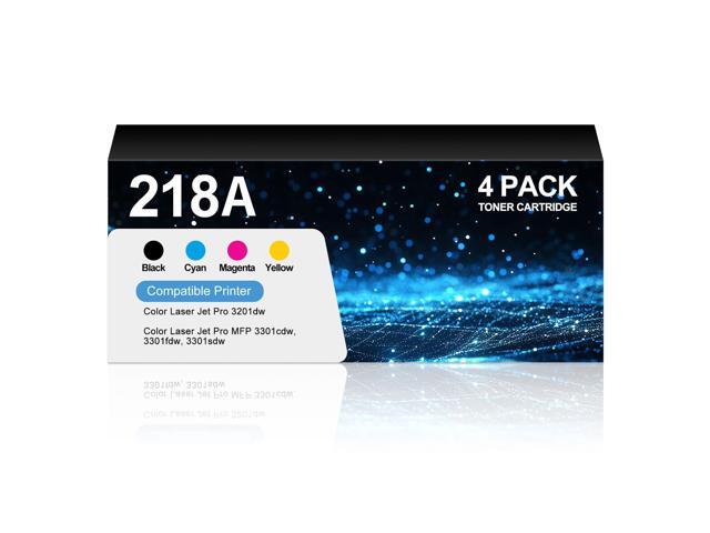 218A 3301fdw Toner Cartridges 4-Pack for HP 218A 218X 3301fdw Toner Work with HP Color Laser Jet Pro 3301 fdw Toner 3301sdw 3301cdw MFP 3201 3201dw.