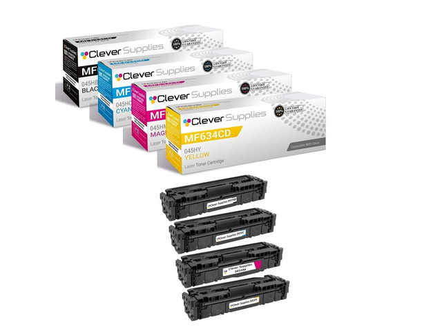 CS Compatible Replacement with Canon ImageClass MF634Cdw 1246C001 1243C001 1244C001 1245C001 (Black, Cyan, Magenta, Yellow, 4 Pack)