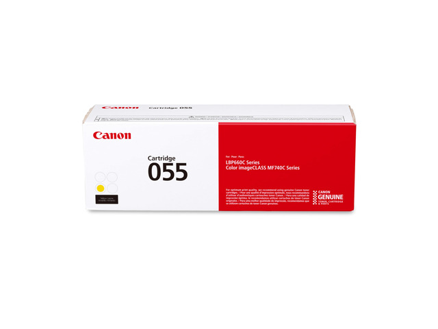 Genuine 055 Yellow Toner Cartridge Compatible with LBP664Cdw, MF741Cdw, MF743Cdw, MF745Cdw, MF746Cdw