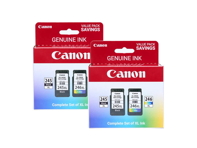 PG-245XL / CL-246XL High-Yield Ink Cartridge Combo 2-Pack (2 Black, 2 Tri-Color) Compatible PIXMA MG2522, MX492, TS3122, TR4520 & More Crisp...