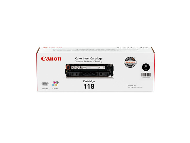 Genuine 118 Black Toner Cartridge Compatible with MF720 Series, LBP7200Cdn, LBP7660Cdn, MF8300 Series, MF8580Cdw