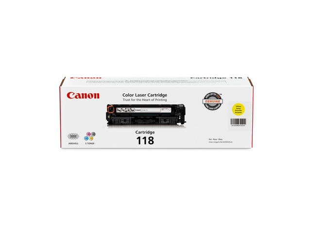 Genuine 118 Yellow Toner Cartridge Compatible with MF720 Series, LBP7200Cdn, LBP7660Cdn, MF8300 Series, MF8580Cdw