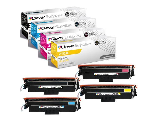 CS Replacement Compatible with HP 4201dwe Toner Cartridge W2100A W2101A W2103A W2102A to use with Color Pro 4201dn 4201dne 4201dw 4201dwe MFP...