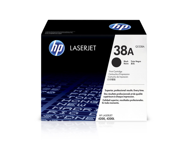Original 38A Black Toner Cartridge Works LaserJet 4200 Series Q1338A