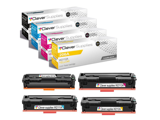 CS Replacement Compatible with HP M283fdw Toner Cartridge W2110A W2111A W2113A W2112A to use with Color Pro M255dw M282nw M2255nw M283fdn (4-Color...