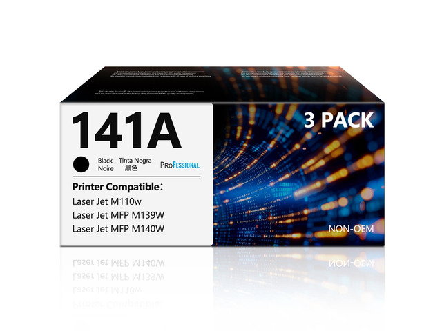 141A Toner Cartridges Black 3 Pack W1410A Replacement for HP141A 141A W1410A 141X W1410X Black Toner Compatible with HP Laser Jet M110w MFP M139w...