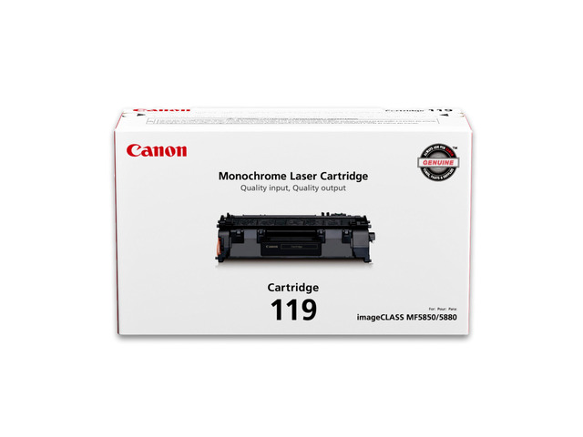 Genuine 119 Black Toner Cartridge Compatible with LBP250 Series, MF410 Series, MF5800 Series, MF5900 Series, MF6100 Series, LBP6300dn, LBP6600 Series
