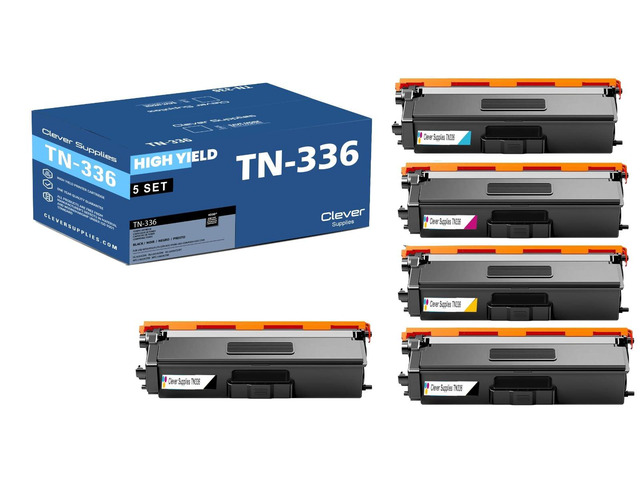 CS Replacement Compatible with Brother TN336 Toner Cartridges TN-336 TN336BK TN336C TN336Y TN336M to use with HL-L8350CDW HL-L8250CDN MFC-L8850CDW...