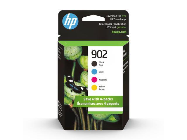 902 Black, Cyan, Magenta, Yellow Ink Cartridges (4-Pack) Works with OfficeJet 6950, 6960, Pro 6960, 6970 Series X4E05AN