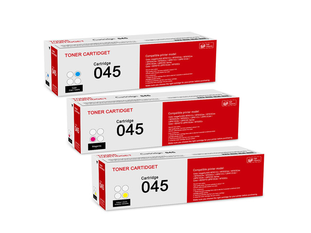 3 Pack 045 C/M/Y Toner Cartridge: Compatible CRG-045 Replacement for Canon Color imageCLASS MF631Cn MF632Cdw MF633Cdw MF634Cdw LBP612Cdw LBP613Cdw...