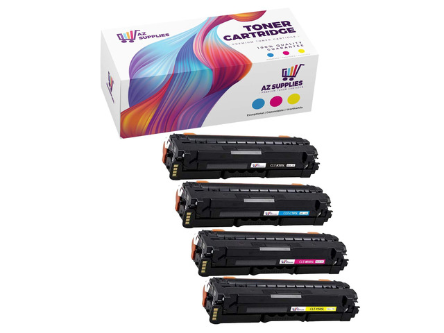 Compatible Toner Cartridge Replacement for Samsung CLT-505 CLT-K505L CLT-C505L CLT-M505L CLT-Y505L ProXpress C2620DW ProXpress C2670FW (Black Cyan...