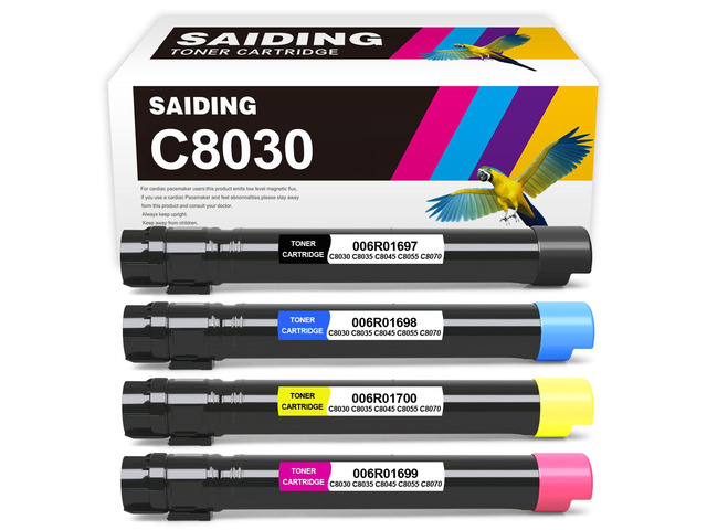 AltaLink C8030 Toner Cartridge Compatible with Xerox AltaLink C8035 006R01697 006R01698 006R01699 006R01700 Replacement for AltaLink C8045...