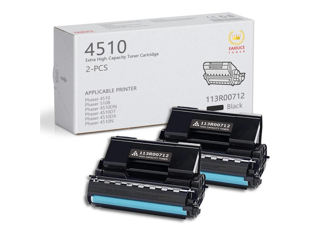 Phaser 4510 High Capacity Toner Cartridge 113R00712 (2-Pack,Black) - Eaxiu 113R00712 Toner Cartridge (20,000 Pages) Replacement for Xerox Phaser...