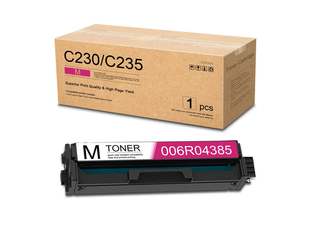C230/C235 Magenta Toner Cartridge 1-Pack: Doen 006R04385 Toner Cartridge Replacement for Xerox C230 Color C235 Multifunction Printer