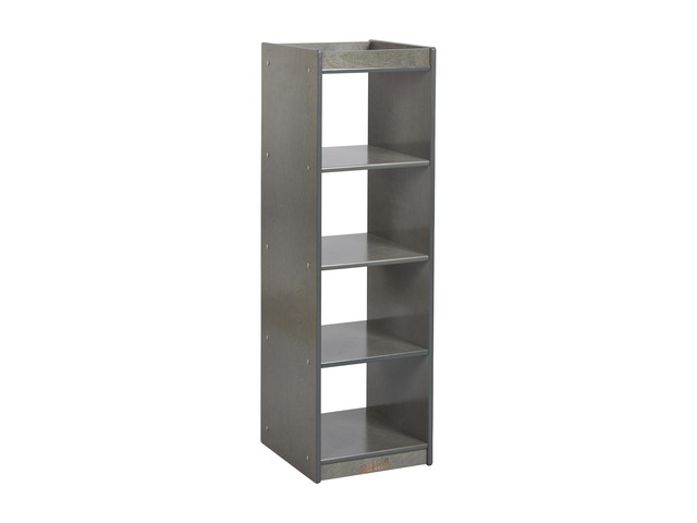 4-Cube Double-Sided Vertical Storage Organizer, Classroom Furniture, Grey Wash