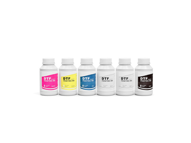 DTF Transfer Printer Ink, 3000 ML Premium DTF Ink for Professional DTF Printers Direct to Film Heat Transfer Printing (CMYK+2 White Ink, 500ml)