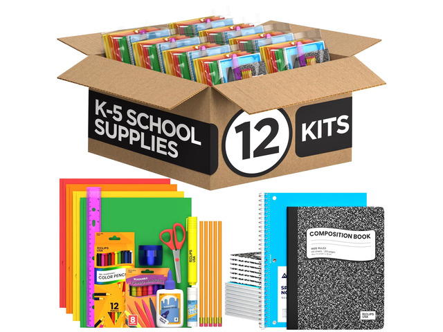 Middle School Supplies Kit 39 Piece School Supplies Kit Back to School Supplies Bundle School Supply Box for Kids Teens High School College Bulk...