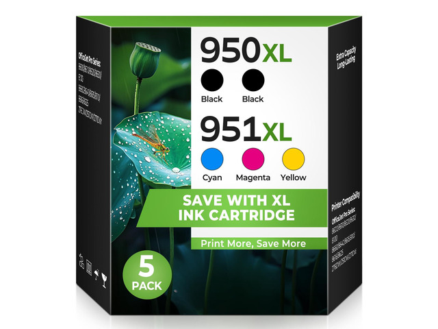 950XL 951XL Ink Cartridges Combo Pack for OfficeJet Pro 8600 8620 8610 Compatible with Hp 950XL 951XL Ink Cartridge for OfficeJet Pro 8600 8610...