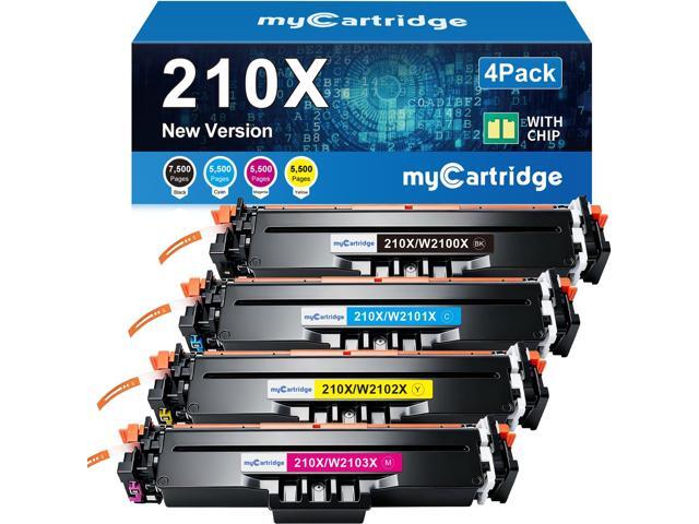 210X Toner Cartridges 4 Pack for HP 210X 210A MFP 4301fdw 4301fdn with Chip Compatible for HP Color LaserJet Pro MFP 4301fdw 4301fdn 4201dw.