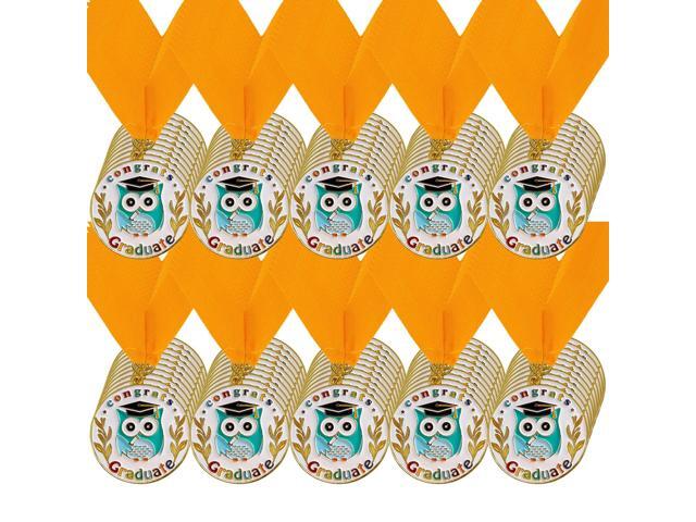 Congrats Kids Graduation Medal with Neck Ribbon,Kindergarten & Preschool Graduation Award Medallion,Party Decoration