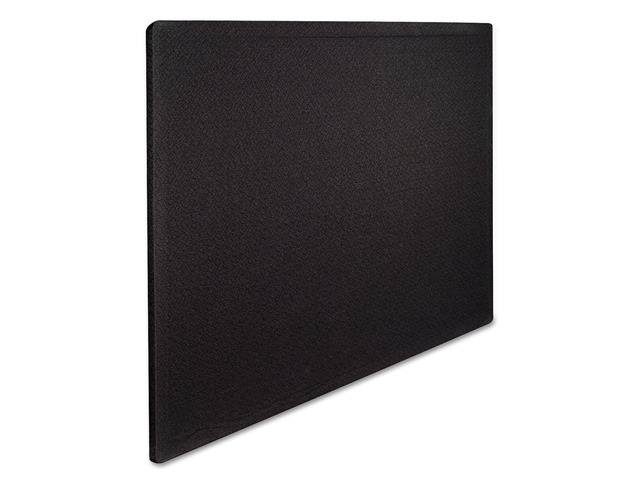 Bulletin Board 48'W x 36'H Fabric Cork Board Alternative for Office School or Home Décor, Black (7684BK)