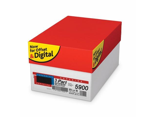 Superior 8.5 x 11 Carbonless Paper, 3 Part Reverse (Bright White/Canary/Pink), 833 Sets (2500 Sheets), 5 REAMS