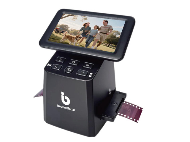 BEONEGLOBAL ClearScan S5 Film Scanner High-Resolution Film & Slide Scanner with 5 LCD Convert 135, 126, 110 Super8 Negatives and Slides to 24MP...