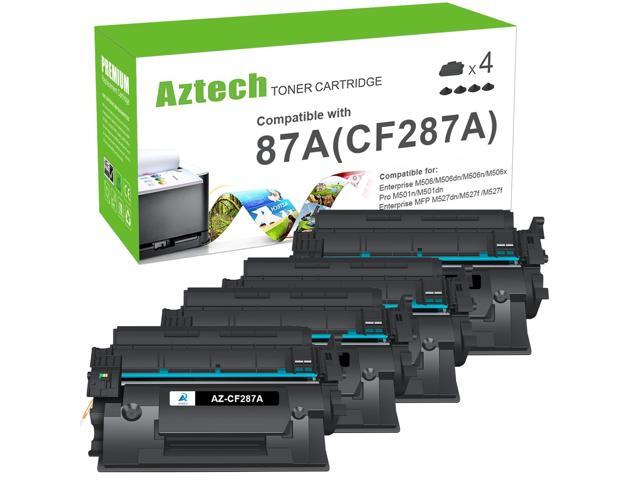 CF287A 87A Black Toner Cartridge 87X CF287X M501 M506 4 Pack Compatible for HP LaserJet Enterprise Pro M506 M501 M501dn M506dn M506n M506x MFP...